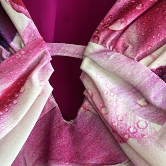 Roberto Cavalli Embellished Orchid-Print Dress NWT size XL $1995 - Picture 7 of 10